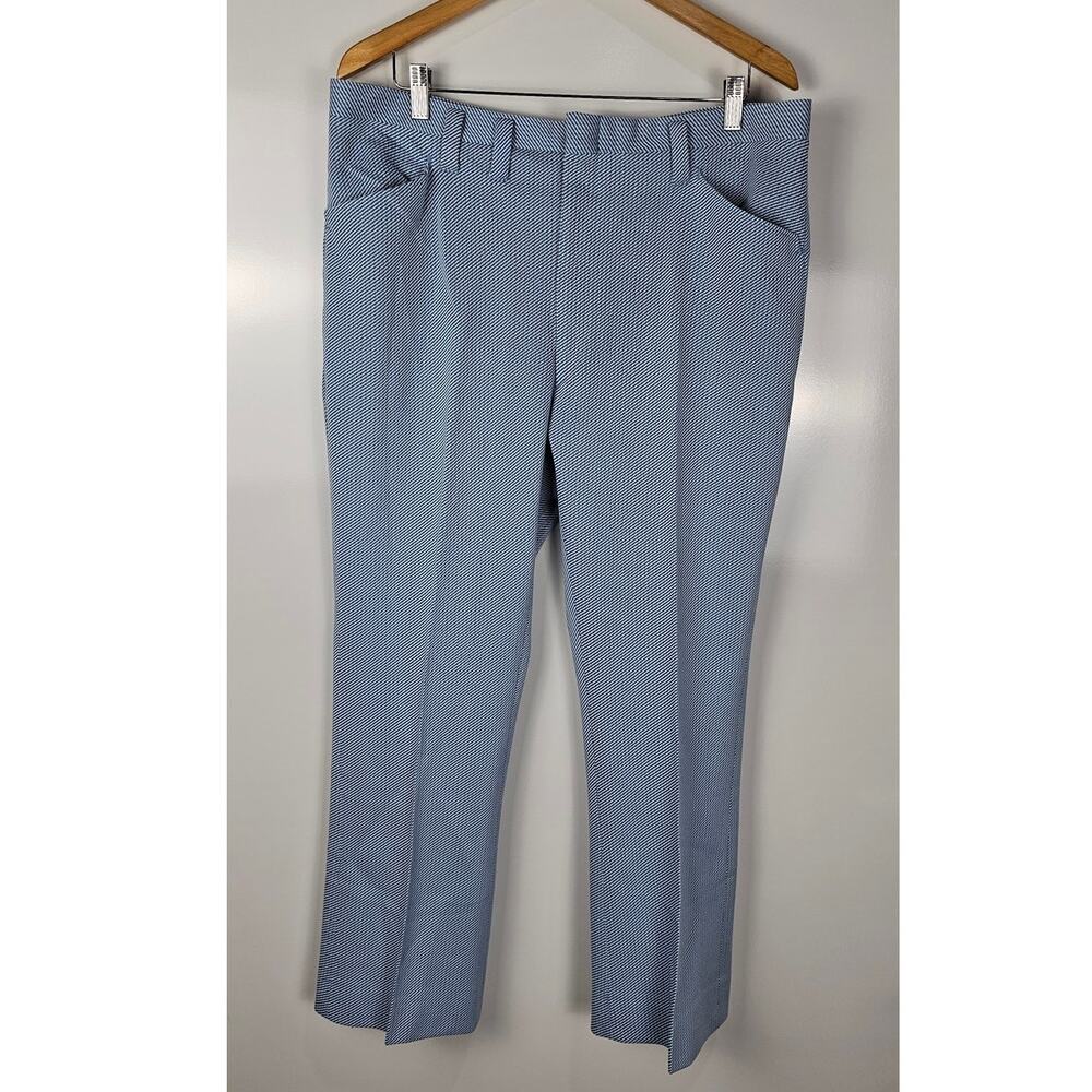 Hagger mens slacks VTG 70s blue approx. 36" waist, inseam 26", polyester